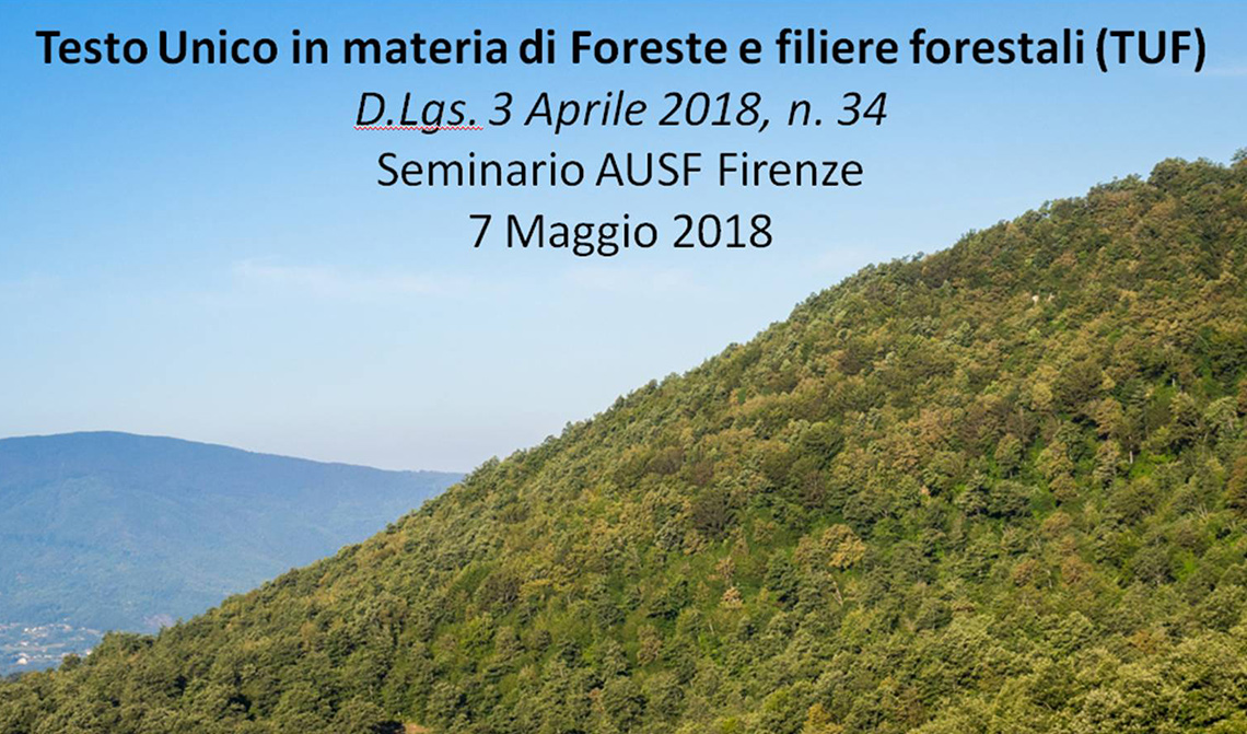 Il Testo Unico Forestale all’Università